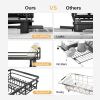 Dish Drying Rack - Extendable Dish Rack, Large Sink Drying Dish Drainer for Kitchen Counter, Stainless Steel Dish Strainer with Utensil Holder (Black)
